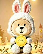 Starbucks 2026 China Cute Mid Autumn Rabbit Ear Plush Bear Keychain picture