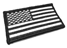 The Authorized Tactical Black & White USA Flag Tactical Morale Patch picture