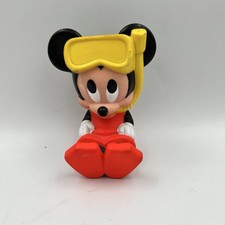 Vintage 1991 Mattel Baby Scuba Mickey Mouse Bath Toy Squirts Vinyl Toy Disney picture