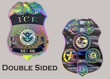 Rainbow Plated ICE HS Federal Badge Challenge Coin  J#21 picture