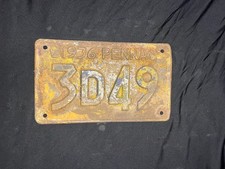 Vintage 1936 Pennsylvania License Plate 3D49 Rusty Auto Tag picture