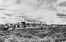 Newberry Michigan Toonerville Trolley Real Photo Antique Postcard K106455 picture