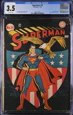 Superman #14 CGC 3.5. DC 1942 Classic Shield Cover picture