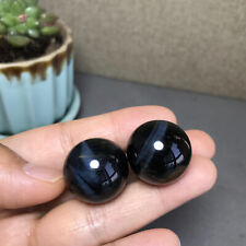 2pcs 22mm NATURAL Blue Tiger eye Ball crystal Polish sphere healing 33g A1526 picture