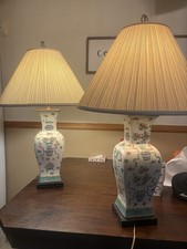 A Pair Vintage Antique Chinese Porcelain Lamps picture