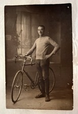 French Postcard, RRPC, Cycling, Bicycle, 1905-1915 est. picture