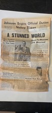 Valley Times, November 23, 1963, JFK Assassinated , A Stunned World, SF Valley picture