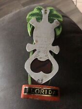 VTG RARE Novelty Bottle & Can Opener Magnetic Alligator Florida Souvenir MIJ picture