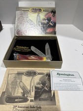 REMINGTON 20TH ANNIVERSARY BULLET POCKET KNIFE 1982-2002 R1123-G picture