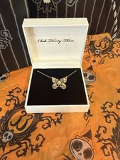 2026 Disney Club 33 Gold Butterfly Necklace & Halloween 33 Gift Bag/Tissue NEW picture