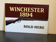 Winchester  Model Rifle 1894  Ammunition Vintage Style Metal Sign Advertising picture