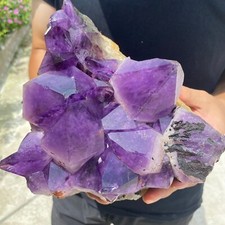 7.6lb Natural Amethyst geode quartz cluster crystal specimen Healing picture