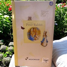 VTG Wedgwood Beatrix Potter Peter Rabbit 3pc Nursery Set Plate Bowl Cup Boxed picture