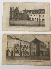 c 1803 Antique Engraving Views Of Marshalsea Prison Southwark London #7925 picture