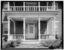 Photo:Muncie Kansas 1958 Moses Grinter House Porch Detail Wyandotte County picture