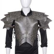 Medieval Retro Knight PU Breastplate Shoulder Armor Halloween Cosplay Costume picture