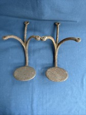 2 Antique Cast Iron Horse Carriage Buggy Wagon Steps 7 1/2
