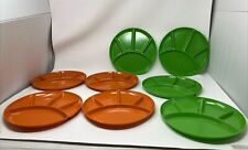 8 Vintage 9” 5-Section Divided Snack Plates Sushi Fondue Vegetable Tray JAPAN picture