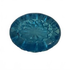 Vintage Indiana Glass blue glass relish dish with starburst pattern. picture