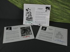3 SIGNED PHOTO SHEETS DISNEY ARTISTS ~ BOB PRADO, ED RODRIGUEZ & DAN MARTINEZ picture
