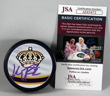 KEVIN FIALA SIGNED LOS ANGELES KINGS REVERSE RETRO Puck LA AUTOGRAPHED +JSA COA picture