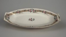 NIPPON Handpainted Porcelain Relish Dish Vintage From Japan DoubleHandled Lovely picture