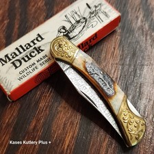 Vintage United Cutlery UC410 Mallard Duck Lockback Folding Knife Made In Japan picture