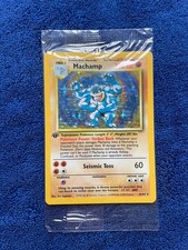1999 Pokemon 1st Edition MACHAMP 8/102 Base Set Holo Sealed picture
