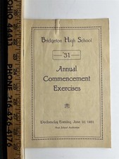 1931 Bridgeton High School Graduation Program New Jersey Vintage picture