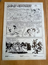 LONE FEATHER original art 1940s FICTION HOUSE title page RAIN DANCE MEDICINE MAN picture