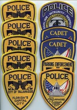 TALLAHASSEE FLORIDA Patch Lot COLLECTORS SPECIAL 10 Police Patches POLICE PATCH picture