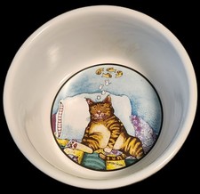 GARY PATTERSON Alley Ceramic Fat Cat Fish Bowl 5