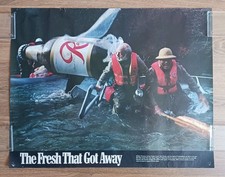 Vintage Rare Rainier Beer Poster, The Fresh That Got Away, Wild Rainier picture