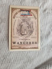 Vintage Fireman's Fund Clipper Ship Wanderer Sailing Card Reproduction picture