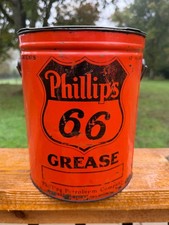 Vintage Phillips Oil 66 Lubricants Ten lb 10 pound Grease Can Early  picture
