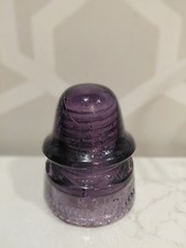 H.G. Co. Hemingray Petticoat Purple Glass Insulator CD162 1893 picture