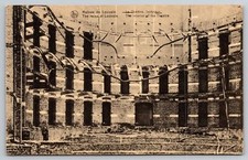 The Ruins at Louvain The Interior of the Theatre Old Postcard UNPOSTED Vintage picture