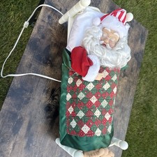 Vintage 1994 Telco Animated Christmas Santa – Sleeping Snoring Whistling Holiday picture