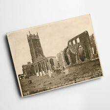 A3 PRINT - Vintage Suffolk - The Church and Ruins, Walberswick picture