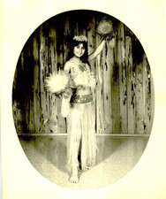 Vintage Hawaiian Hula Dancer Grass Skirt Teen Girl-1970 Original 8 x 10 Snapshot picture