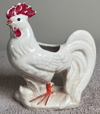 Vintage Pottery Rooster Chicken Planter 5.5