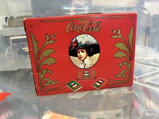 Coca-Cola Vintage Playing Cards Tin Case Two Decks Soda Advertising Collectible picture