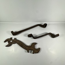 Antique Vintage Rusty Wrenches Farm Tools Lot of 3 Primitive Farmhouse picture