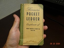 Vintage 1954-1955 John Deere Farmer's Pocket Ledger Paris MO Tractor & Equip Co picture