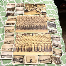 Vintage 1943 WWII Ft. Monmouth NJ B&W Original Officer Candidates Photo Lot (24) picture