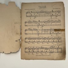 Valse Louis Hammerstein Aug Durand 1902 Antique Sheet Music SV26-2 picture