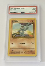 1999, Machop, #52, Pokemon Game, PSA 9 picture