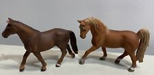 Schleich Horses Lot of 2 D-73527 Am Limes 69 2007 Lt. Brown 2012 Dark Brown picture