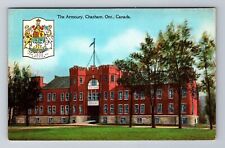 Chatham ON-Ontario Canada, The Armoury, Antique, Vintage Postcard picture