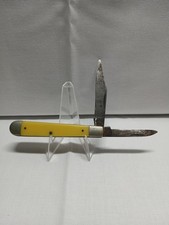 Camco USA Folding Pocket Knife Old Vintage 2 Blade Yellow In Color picture